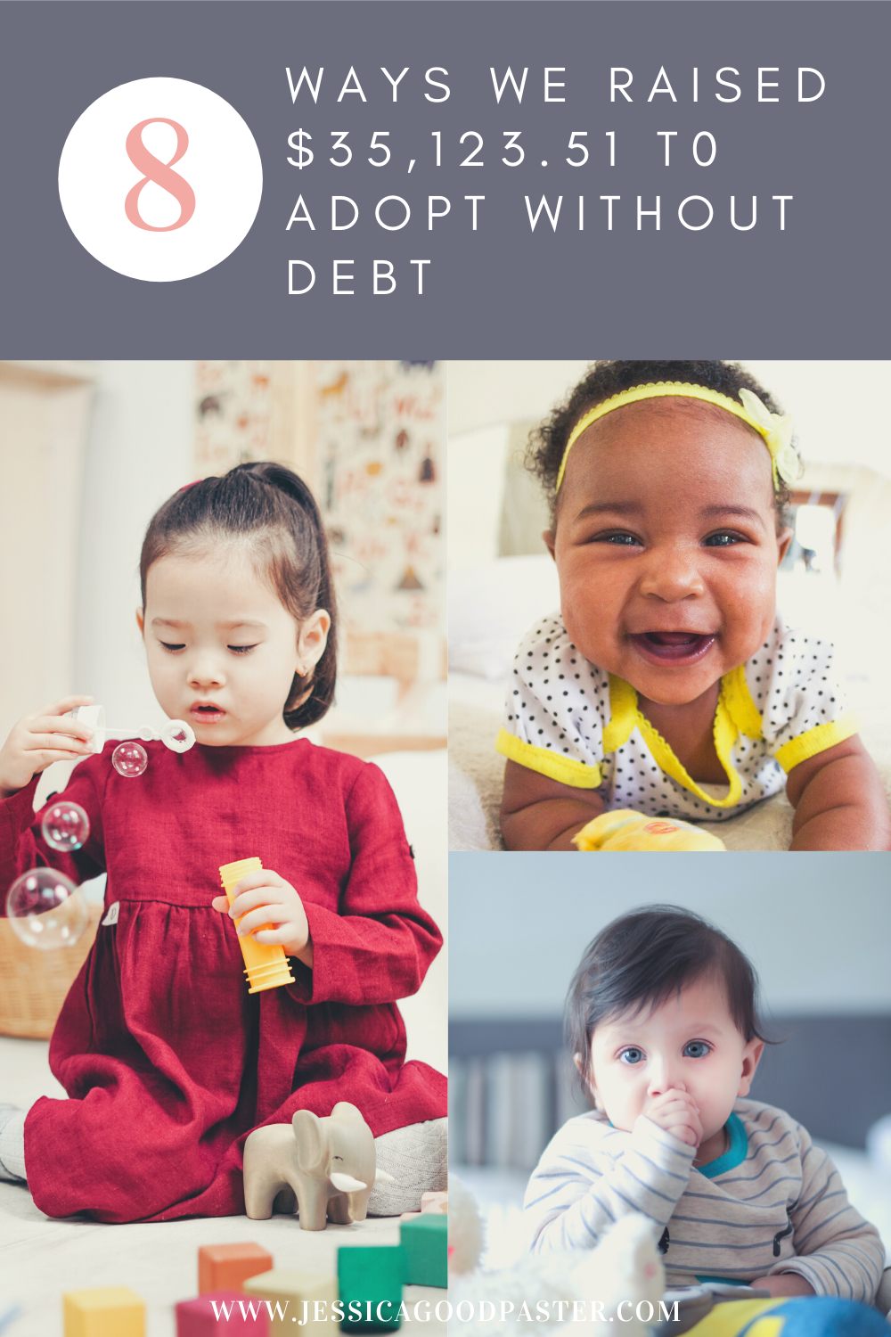 8 Ways We Raised $35,123.51 for Our Adoption Without Debt | How we raised money for our international adoption from China by fundraising, adoption grants, saving, and spending less. Plus, ideas for how you can fund your adoption. #adoption #parenting #fundraising