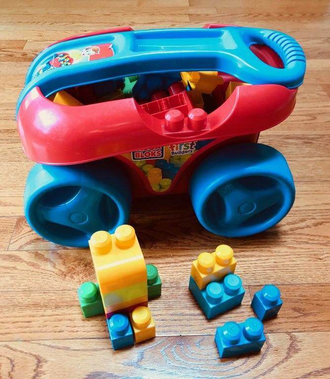 Mega Bloks wagon toddler developmental toy