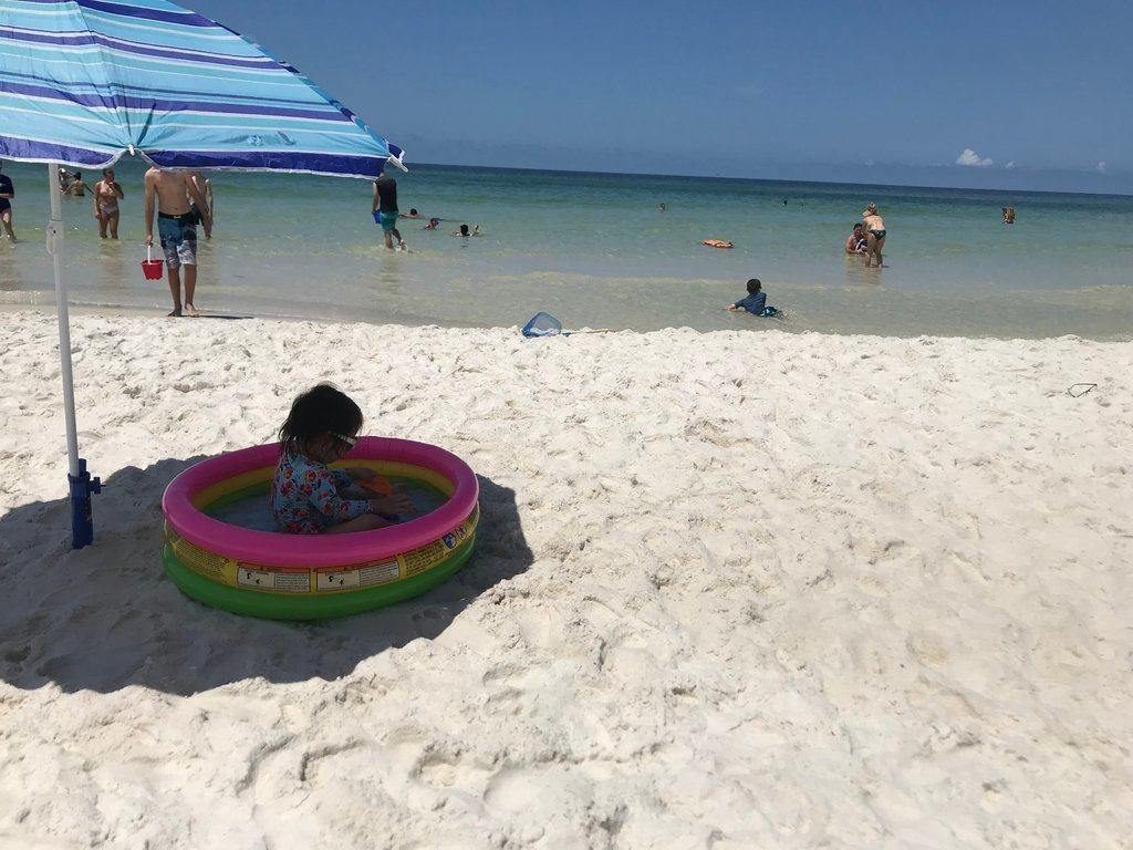 Inflatable Baby Pool at Beach