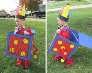 DIY Jack-in-the-Box costume, Halloween costume for kids, jessicagoodpaster.com