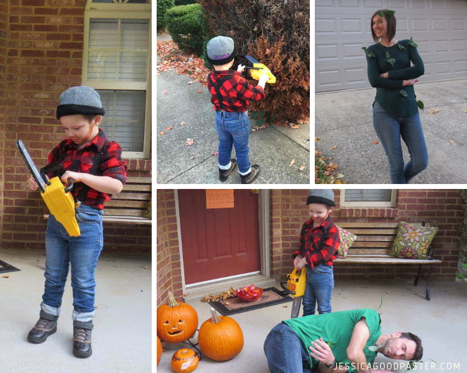 DIY Lumberjack costume, family Halloween costume ideas, jessicagoodpaster.com