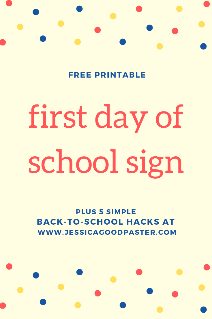Free Printable Back-to-School Sign