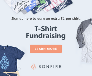 Earn an extra $1 per shirt with Bonfire adoption t-shirt fundraising