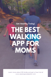 Get Healthy with the Best Walking App for Moms: A 99 Walks Review | The 99 Walks program lets you get fit, walk with friends near and far, and earn jewelry for crushing your goals! Find out more and get a free trial at jessicagoodpaster.com. #healthymoms #walking #getfit