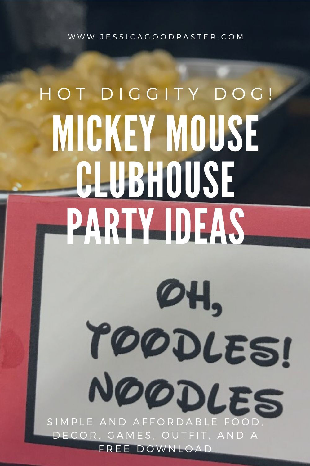 How to Host an Amazing Mickey Mouse Party on a Budget | Oh, Toodles Noodles (Macaroni and Cheese)! Tons of affordable options for Mickey or Minnie parties including food ideas, decorations, outfits, games, party supplies, and free printables! Your Mickey Mouse Clubhouse fan will have a great birthday ! #mickeyparty #mickeymouse #mickeymouseparty #minnieparty #birthday #mickeymouseclubhouse #mickeyprintables