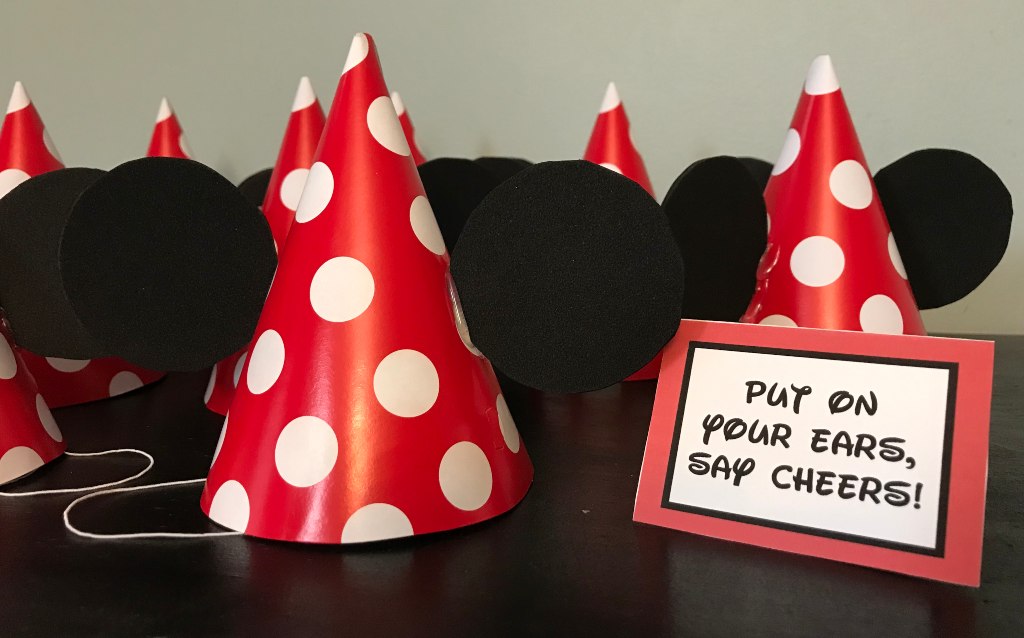 DIY Mickey Mouse Ears Party Hats