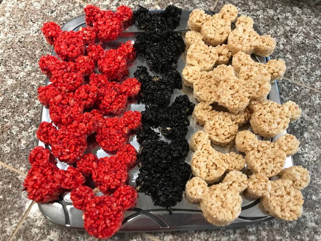 Mickey Mouse Rice Krispie Treats Party Dessert Instead of Cake