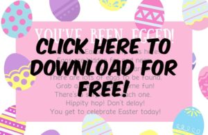 Egg My Yard Easter Bunny Note Free Printable