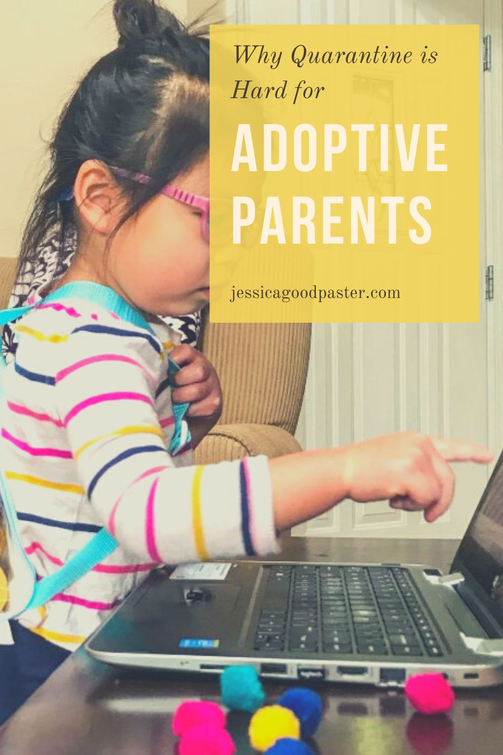 Social distancing is tough on all parents, but keeping kids from hard places, adoption, and special needs at home has extra challenges. Moms struggling with teletherapy, NTI preschool, IEPs, and trauma for their kids will feel seen by this story. #specialneeds #parenting #adoption #quarantinelife