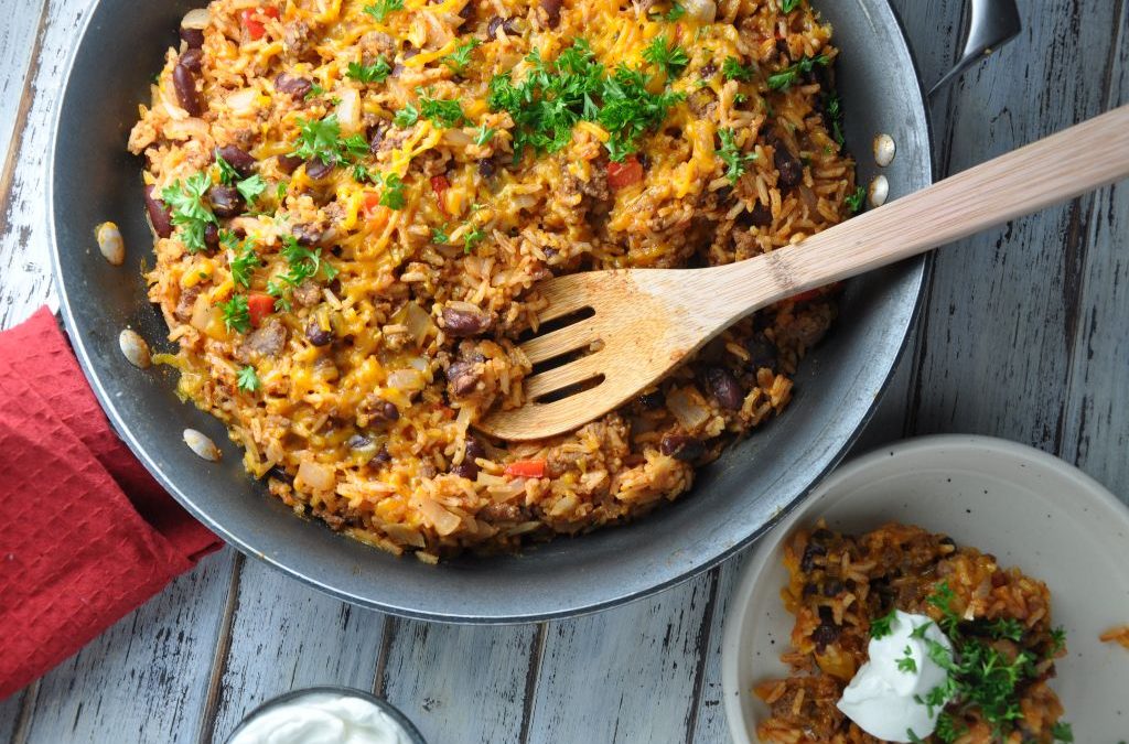 Cheesy Ground Beef Skillet - Always Eat After 7PM