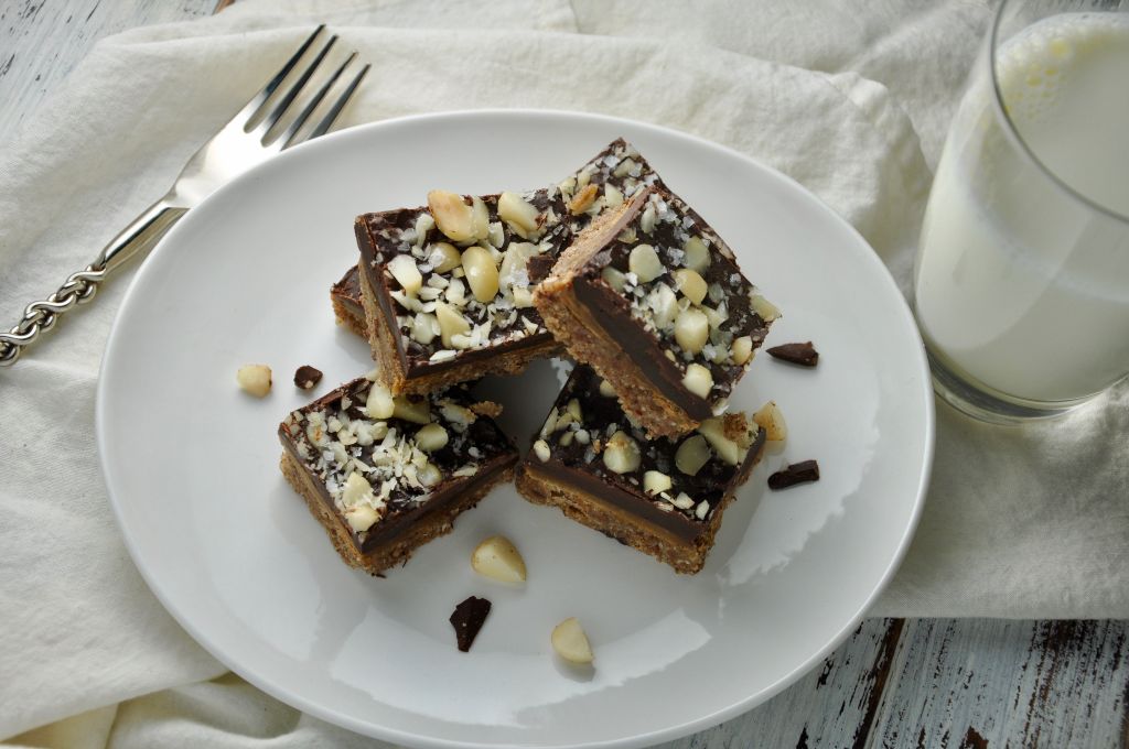 No Bake Salted Caramel Bars Healthy Dessert