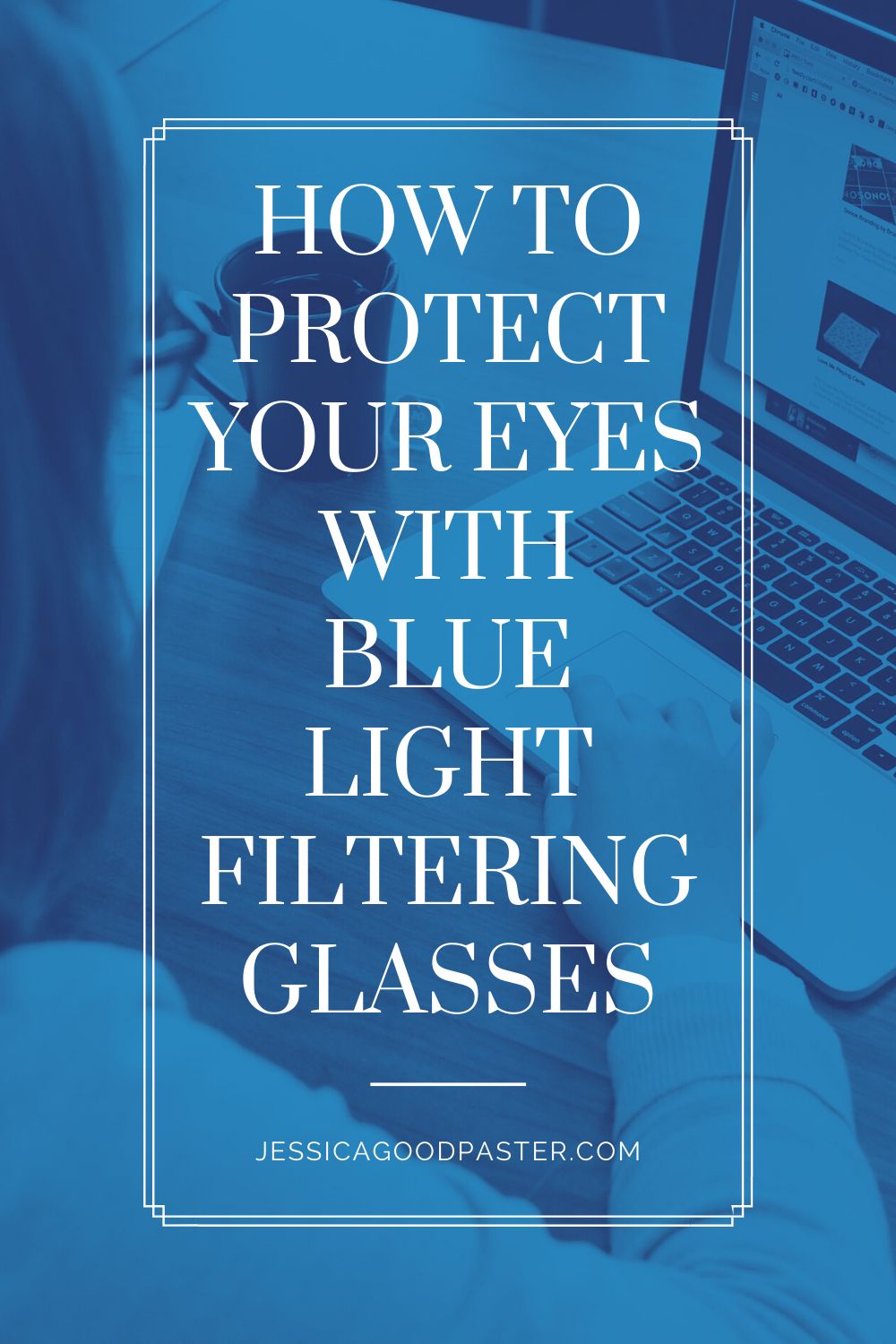 How to Protect Your Eyes with Blue Light Filtering Glasses | The extra screen time from working from home can cause eye strain. Blue light filtering glasses can help protect your vision. Luckily, Warby Parker has affordable and stylish blue light lenses that you'll love. #bluelightglasses #bluelightblockers #workfromhome #glasses #eyewear #warbyparker