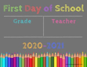 First Day of School Free Printable Sign