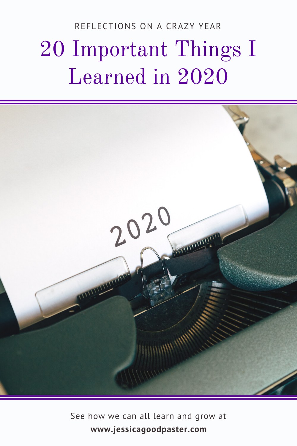 As we head into the New Year, it's important to look back and reflect on what we've learned in 2020 before attempting to set New Year's resolutions for 2021. See the lessons I've learned from this tumultous year and how you can grow from what we've all been through. #2020lessons #newyear #newyearsresolutions #goodbye2020 #newyearnewyou #reflections #learnandgrow