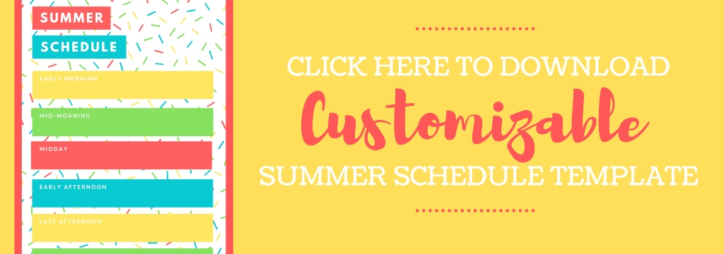 Summer Schedule Template Printable