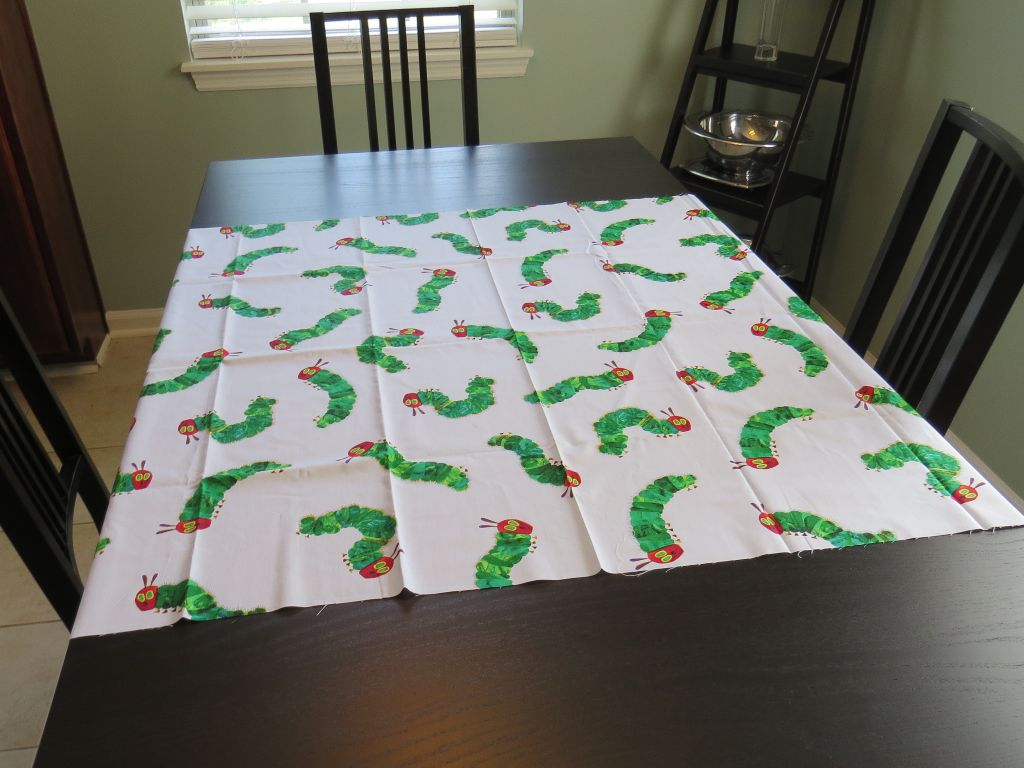 Eric Carle Caterpillar table runner fabric
