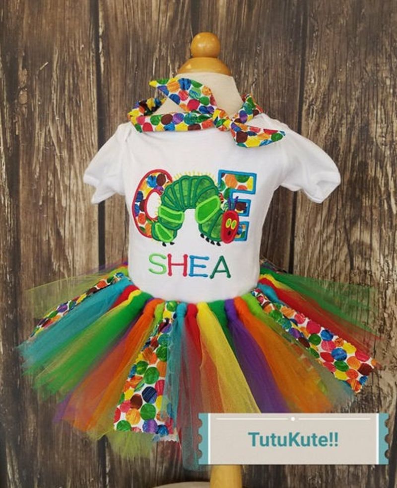 Hungry Caterpillar Girls Birthday Outfit TutuKute2 on Etsy
